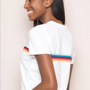 Jamie white & rainbow Brandy Melville 🌈